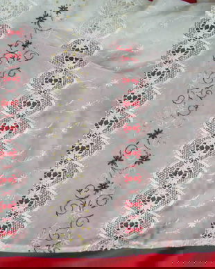 Perdeluța cu dantela si broderie