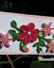Felicitare / plic de bani quilling