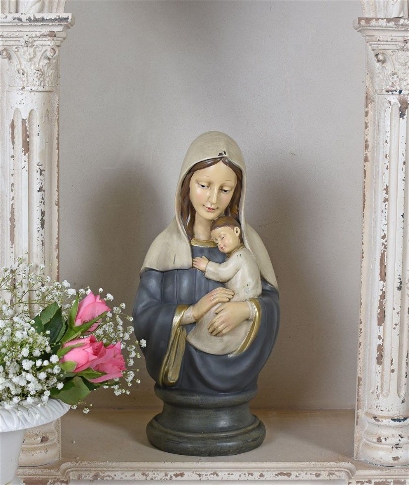 Maria cu pruncul - statueta din rasini speciale