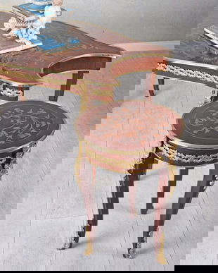 Masa de living din lemn masiv furniruit cu doua masute mici