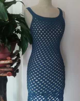 Rochie sarafan crosetata manual