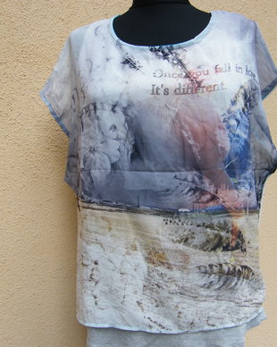 Bluza voal+tricot