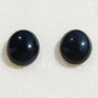 (2 bucati) Cabochon onix negru oval mic (provenienta America) aprox 12-12.4x10x4-5 mm