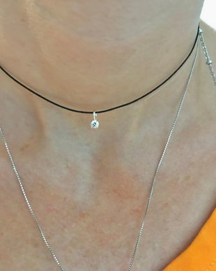 Colier transparent cristal