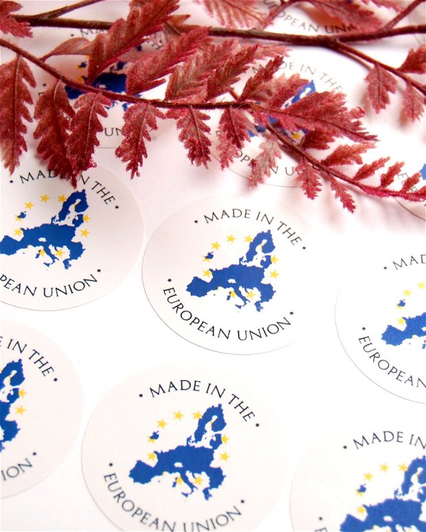 Stickere " Made in the  European Union"  - set 10 buc