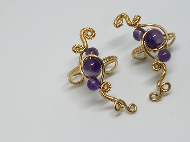Cercei unicat , cercei ear cuff , cercei cu pietre naturale