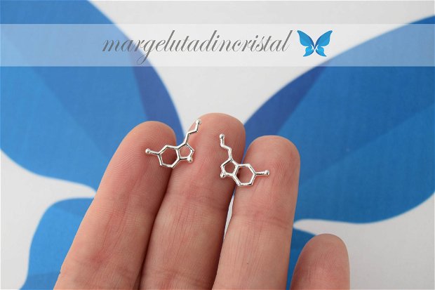 Cercei / Serotonina / Molecula fericirii / Argint 925