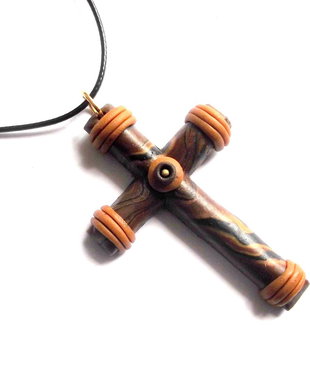Colier fimo ,cruciulita 39013