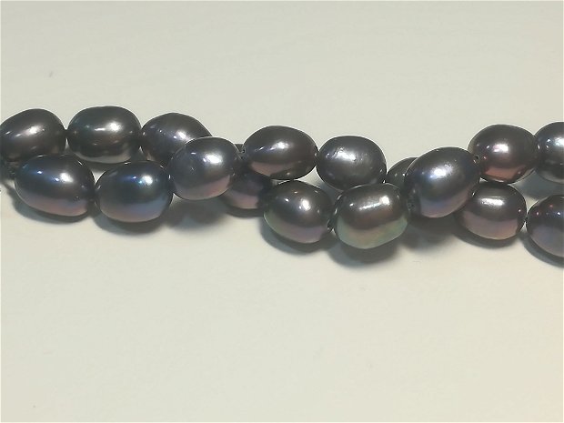 Perle de culoarea prunei, 8x7mm - 1 buc