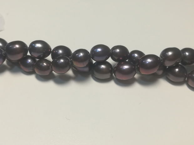 Perle de culoarea prunei, 7x5mm - 1 buc