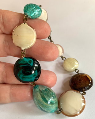 BRATARA EMERALD SANDS-murano,bronz