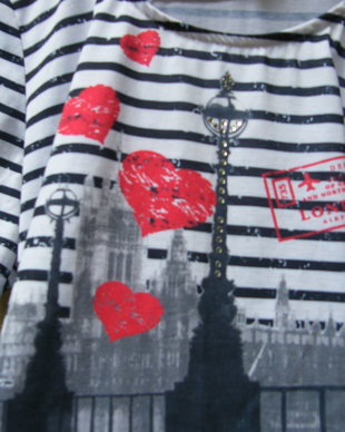 Bluza tricot cu dungi L