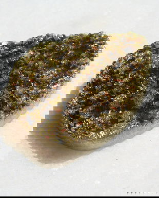 Pandantiv lacrima din cuart druzy auriu (provenienta America) aprox 35x28x9.3 mm