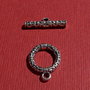 Inchizatoare toggle din argint .925 partial antichizat aprox 15x12 mm cu 17x5.5 mm