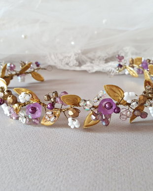 VIOLET FLOWERS-  Accesoriu de păr cu flori
