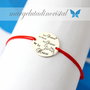 Bratara reglabila personalizata / Not sister by blood but sister by heart / Argint 925
