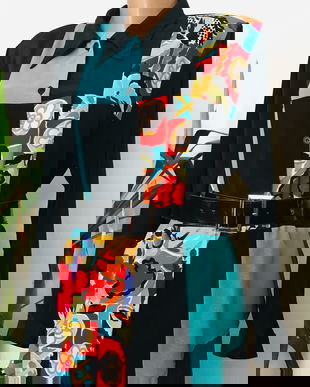 Bluza cu pătrate imprimeu