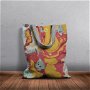 Geanta Handmade Tote Bag Basic Original Mulewear, Abstract Rosu Portocaliu RedRange Metamorphosis, Multicolor, 43x37 cm