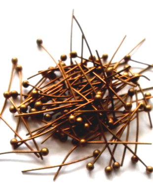 Ace cu cap biluta bronz maro deschis 17,5 mm