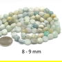 Acvamarin natural freeform,  8-9 mm, ACVFR