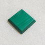 Cabochon din malachit natural trunchi de piramida patrulatera regulata aprox 12x11.5x2.2 mm