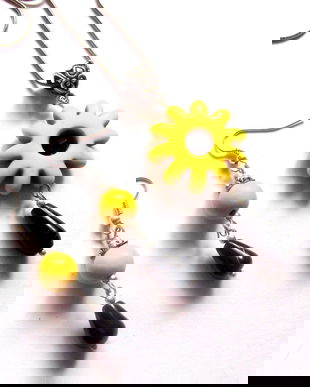 set cu howlite galben si onix 38914