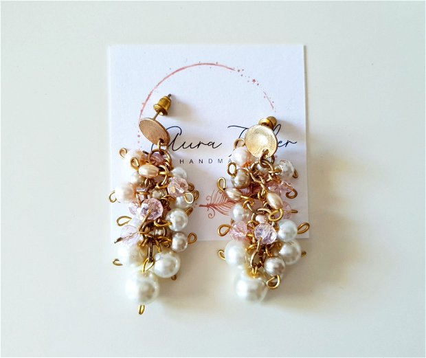 Cercei handmade cu perle