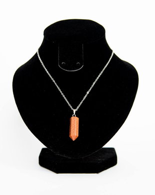 Colier cu pandativ semipretioase, goldstone