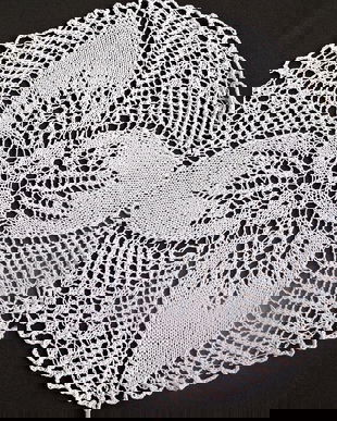 mileu foarte fin , crem crosetat manual , nou , 24 cm