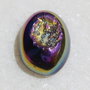 Cabochon agata druzy electroplacata (provenienta America) aprox 18x13.4x5.5 mm