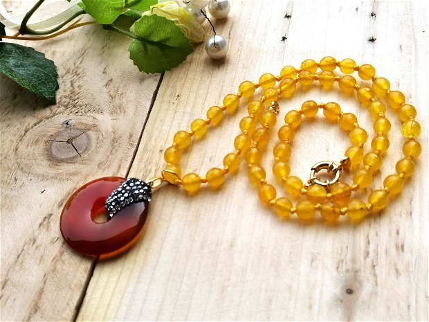 Colier yellow topaz