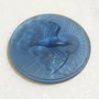 Cabochon rotund mare din sticla gravata / portelan (provenienta America) aprox 44x7.5 mm