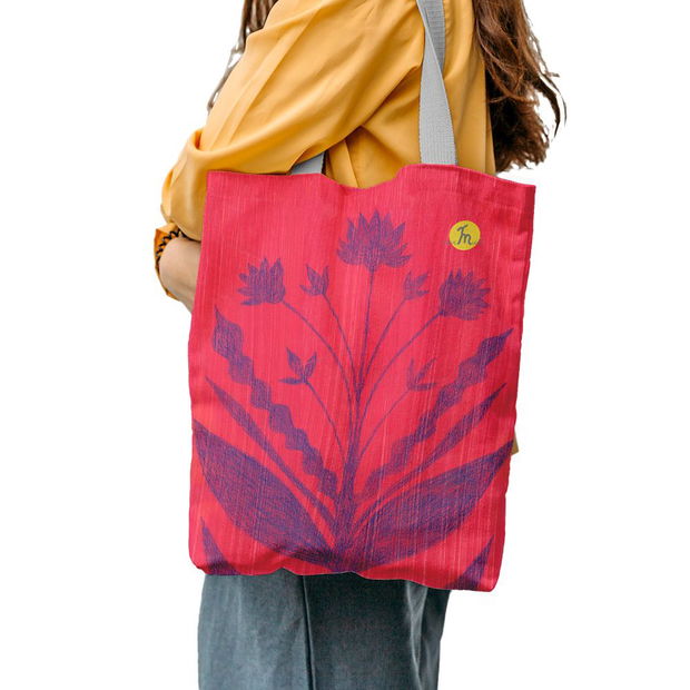 Geanta Handmade Tote Bag Liner Captusit Mulewear, Botanic Flori Speciale Layered Fenalia, Multicolor, 45x37 cm