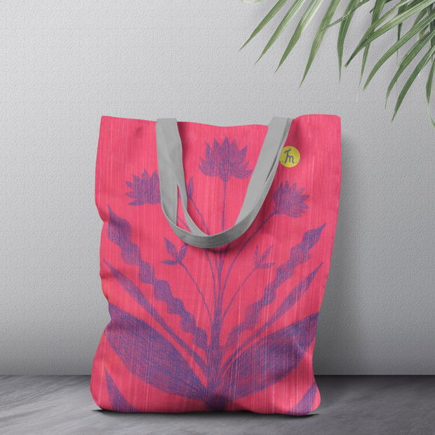 Geanta Handmade Tote Bag Liner Captusit Mulewear, Botanic Flori Speciale Layered Fenalia, Multicolor, 45x37 cm