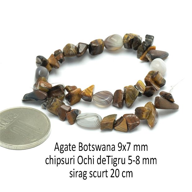 Sirag scurt, Ochi de Tigru si Agate Botswana, SGS-12