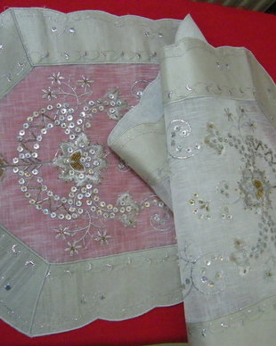 Traversa organza cu paiete
