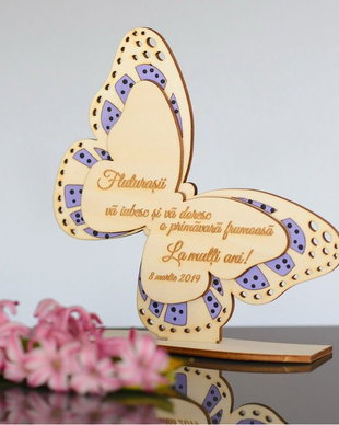 Ornament din lemn personalizabil, OP1008f