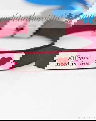 Bratara Personalizata / Piele Naturala / Placuta Argint 925 / Text