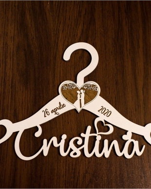 Umeras personalizat nunta din lemn, UP1010
