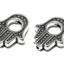 Link metalic, argintiu antichizat, 15x13 mm