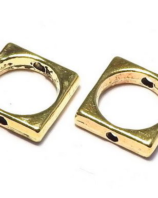 Link metalic, auriu antichizat, 11x11 mm