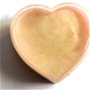 Cutie bijuterii cadou inima roz pal cu capac alb transparent  8 cm