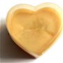 Cutie bijuterii cadou pentru inel inima galbui cu capac alb transparent  4,5 cm