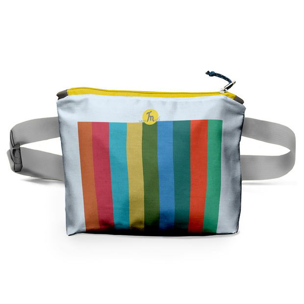 Borseta Handmade Fanny Pack, Mulewear, Abstract Dungi color, Multicolor, 22x19 cm