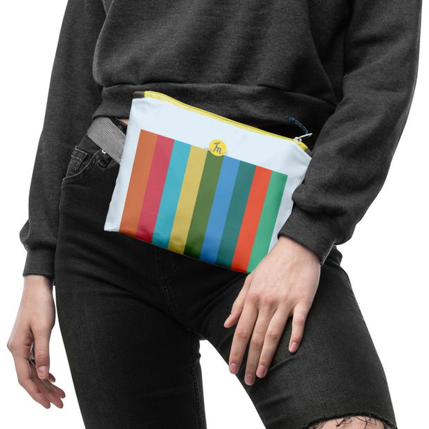 Borseta Handmade Fanny Pack, Mulewear, Abstract Dungi color, Multicolor, 22x19 cm