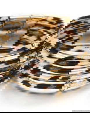 K1112 - Bratara piele ecologica, nisipiu negru, print leopard, inchizatoare magnetica