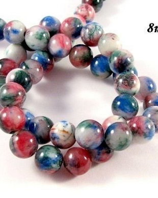 3872 - (68buc) Jad multicolor 8mm