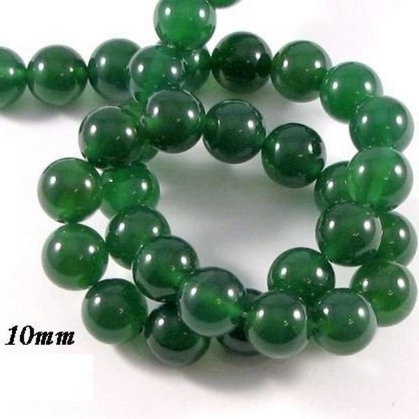 3842 - (29buc) Agata verde padure sfere 10mm