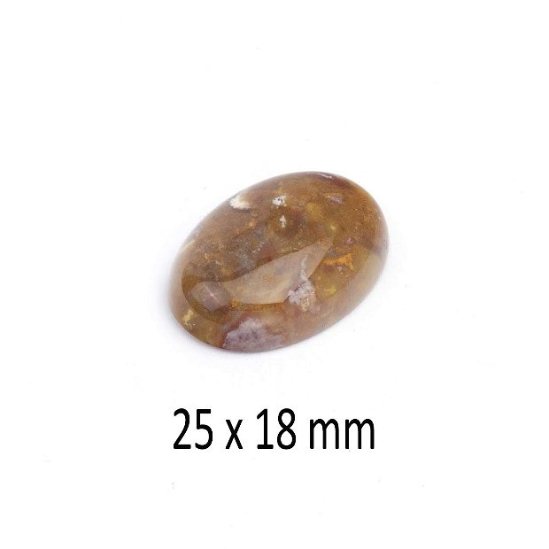 Cabochon Jasper agatizat, 25 x 18 mm, A513