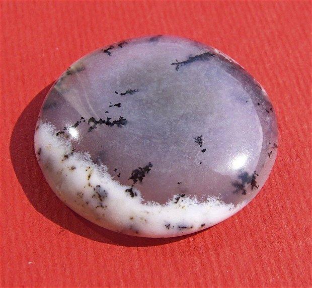 Cabochon opal dendritic aprox 28x6.5 mm